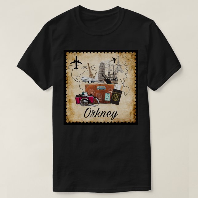 Orkney World Travel Souvenir Reiseziel Tr T-Shirt (Design vorne)