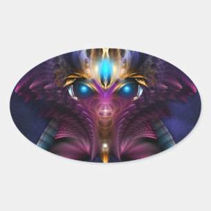 Orkolon Starfield Ovaler Aufkleber