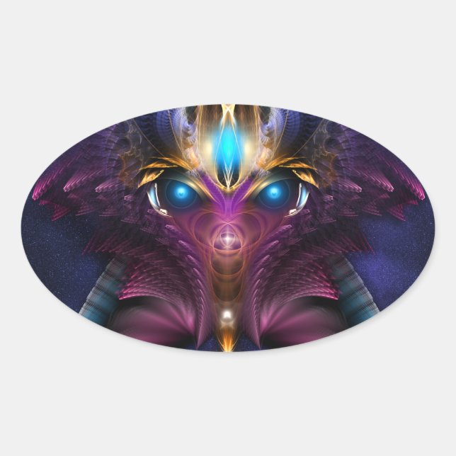 Orkolon Starfield Ovaler Aufkleber (Vorderseite)