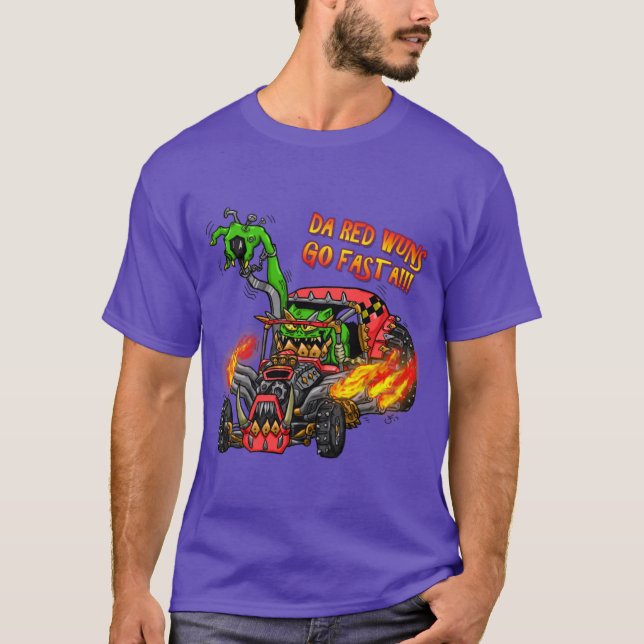 Orks DA RED WUNZ GO FASTA T-Shirt (Vorderseite)