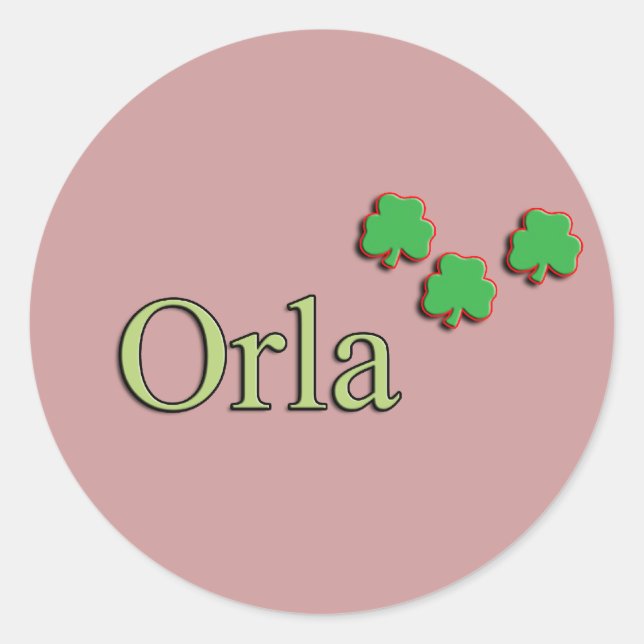 Orla Individuelle Name Stickers (Vorderseite)