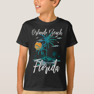 Orlando Beach Florida Familienurlaub Palm Tree Su T-Shirt