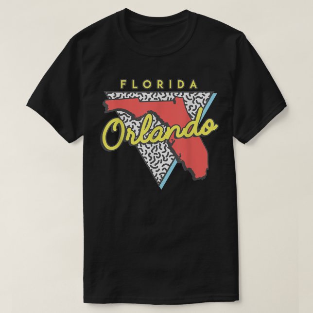 Orlando Beach Florida T Souvenirs 80er Design T-Shirt (Design vorne)