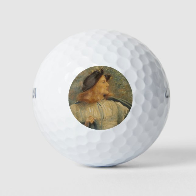 Orlando (Beautiful Young Man) (von E.R. Hughes) Golfball (Vorderseite)
