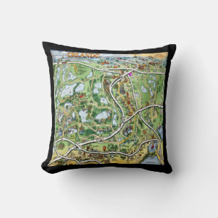 Orlando Cartoon Map Kissen