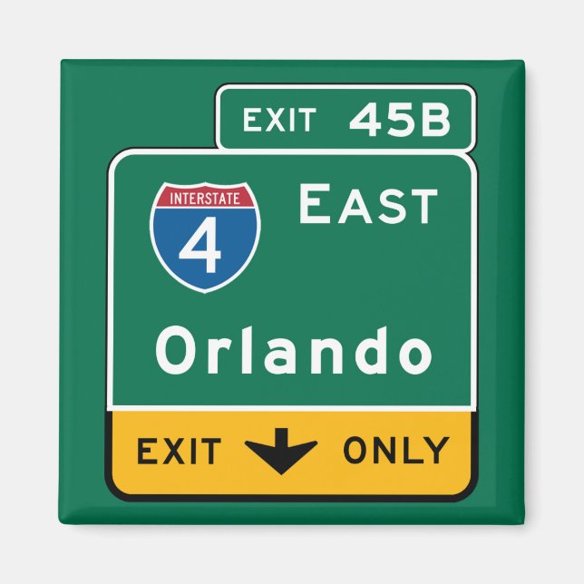 Orlando, FL Road Sign Magnet (Vorne)