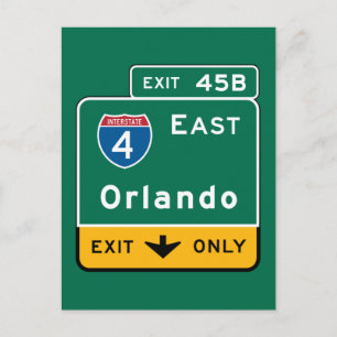 Orlando, FL Road Sign Postkarte