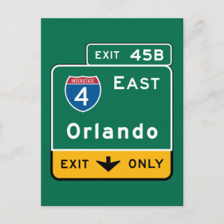 Orlando, FL Road Sign Postkarte