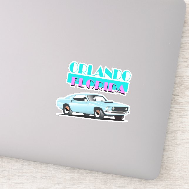 Orlando Florida 80er Poster Aufkleber (Detail)