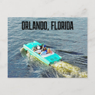 ORLANDO. FLORIDA AMPHICAR BOOT TAXI POSTCARDS POSTKARTE