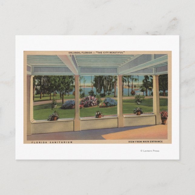 Orlando, Florida - Außenansicht von Florida Postkarte (Vorderseite)