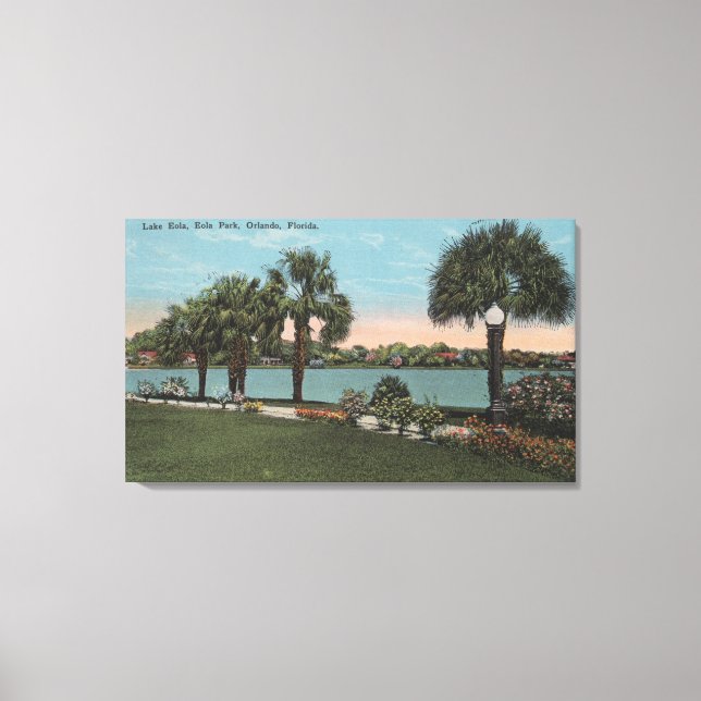 Orlando, Florida - Aussicht auf den Eola- und den  Leinwanddruck (Vorderseite)