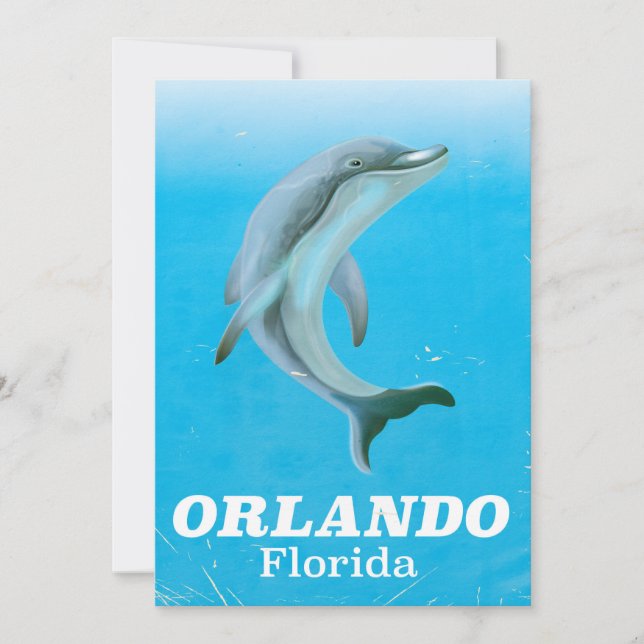 Orlando florida dolphin vintage reise poster (Vorderseite)