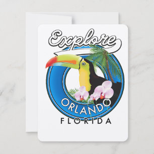 Orlando Florida Entdecken Sie Retro-Logo.