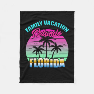 Orlando Florida Familienurlaub Retro-Sonnenunterga Fleecedecke