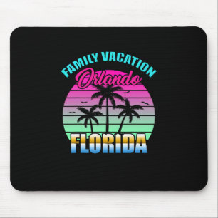 Orlando Florida Familienurlaub Retro-Sonnenunterga Mousepad