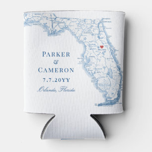 Orlando Florida Karte Elegant Wedding Favor Drink Dosenkühler