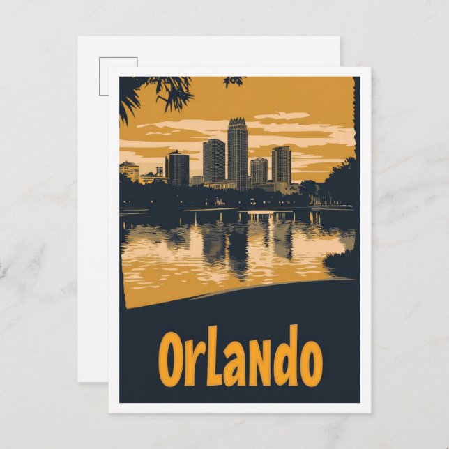 Orlando Florida Kunst, Dichtung und Musik Postkarte (Vorne/Hinten)