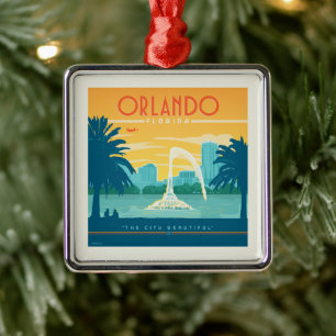 Orlando Florida Ornament Aus Metall