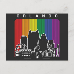 Orlando Florida Rainbow Flag LGBTQAI Prix Postkarte