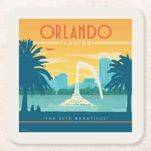 Orlando Florida Rechteckiger Pappuntersetzer