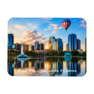 Orlando Florida Skyline Lake Eola Heißluftballon Magnet