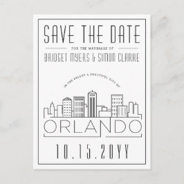 Orlando, Florida | Stilisierte Skyline Save the Da Postkarte