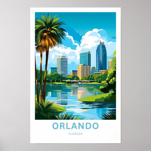 Orlando Florida Travel Print Poster (Vorne)