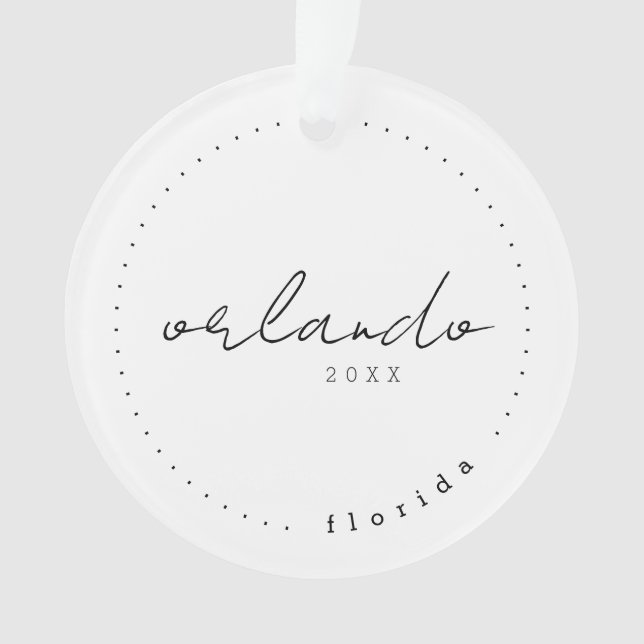 Orlando Florida Travel Vereinte Staaten Einfach Ornament (Vorderseite)