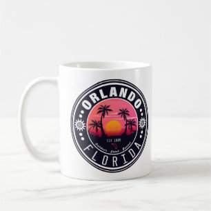 Orlando Florida tropisches Retro Sunset Souvenir 6 Kaffeetasse