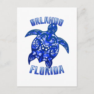 Orlando Florida Vacation Tribal Turtle Postkarte