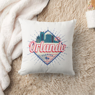 Orlando Florida Vereinigte Staaten Skyline Vintage Kissen
