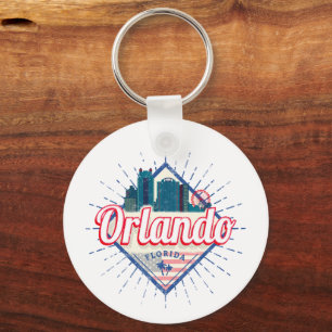 Orlando Florida Vereinigte Staaten Skyline Vintage Schlüsselanhänger
