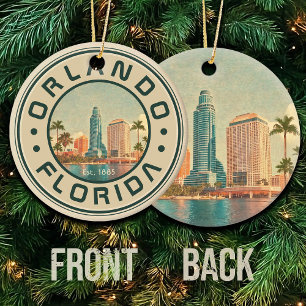 Orlando Florida Vintag High Gebäude Palm 1960s Keramik Ornament