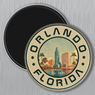 Orlando Florida Vintage-Hochhäuser Palm 1960er Jah Magnet