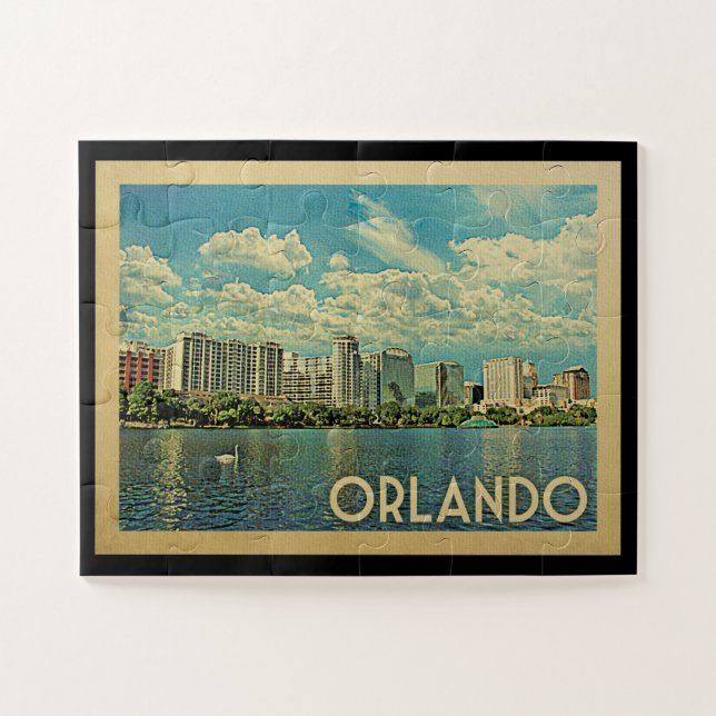 Orlando Florida Vintage Reise Puzzle (Horizontal)