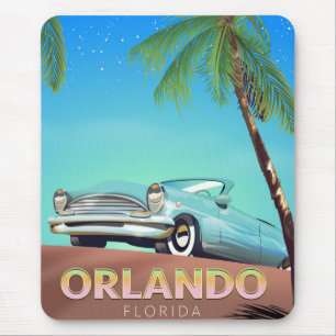 Orlando Florida Vintage-Reiseplakat, Mousepad