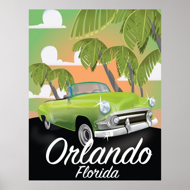 Orlando Florida Vintage Reiseplakat Poster (Vorne)