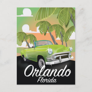 Orlando Florida Vintage Reiseplakat Postkarte