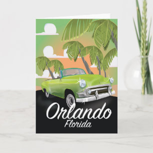 Orlando Florida Vintage-Reiseposter Feiertagskarte