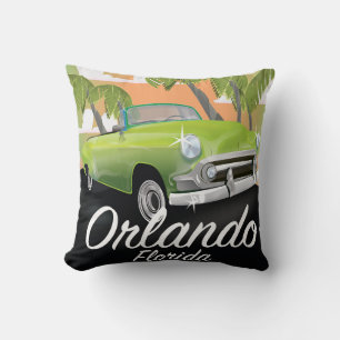 Orlando Florida Vintage-Reiseposter Kissen