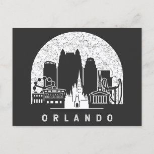 Orlando Florida Vintage-Silhouette Postkarte