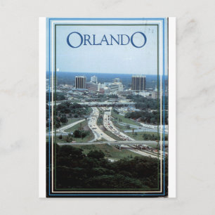 Orlando Florida Vintage Skyline Porträtansicht Postkarte