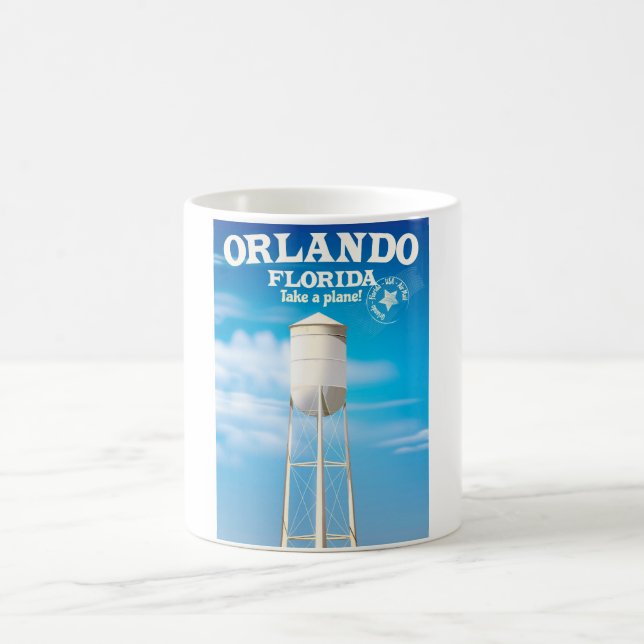 Orlando, Florida Water Tower Reiseausdruck. Kaffeetasse (Mittel)