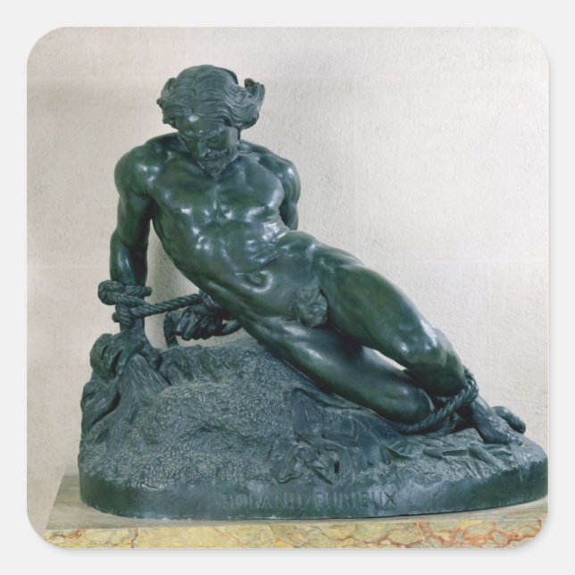 Orlando Furioso Quadratischer Aufkleber (Vorderseite)