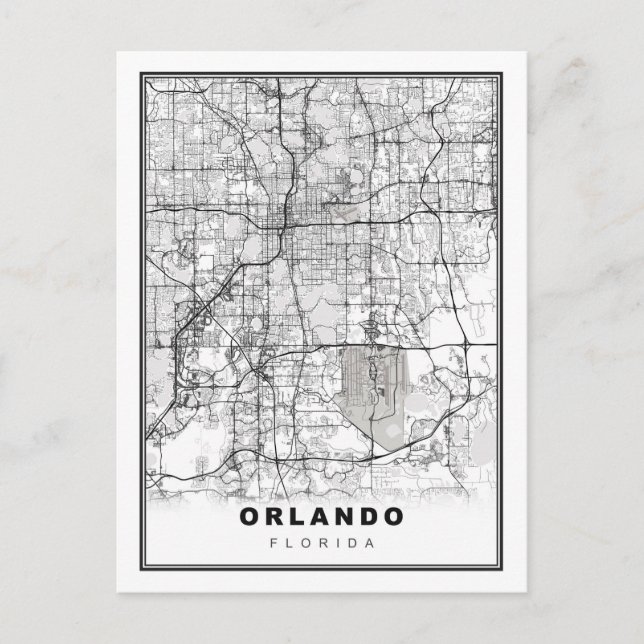 Orlando Map Postkarte (Vorderseite)