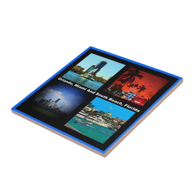 Orlando, Miami, South Beach Collage Fliese (Seite)