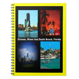 Orlando, Miami, South Beach Collage Notizblock