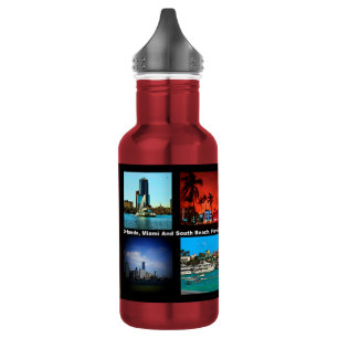 Orlando, Miami, South Beach Collage Trinkflasche