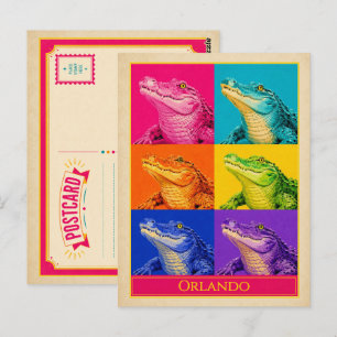 Orlando Postkarte Florida Alligator Vintage Pop Ar